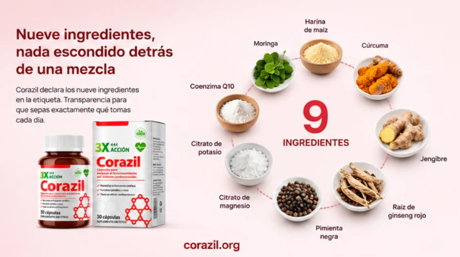 Los nueve ingredientes declarados en la etiqueta de {{OFFER_NAME}}