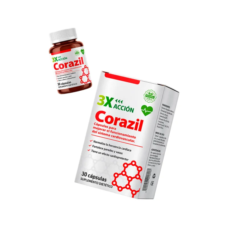 Frasco y caja de Corazil juntos, un paquete completo